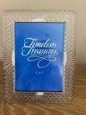 Vintage Timeless Treasures 5x7 Clear Glass Photo Frame